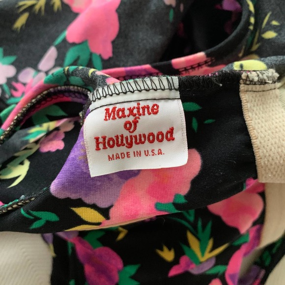 Vintage Maxine of Hollywood Floral Skirt Swimsuit - Picture 8 of 11